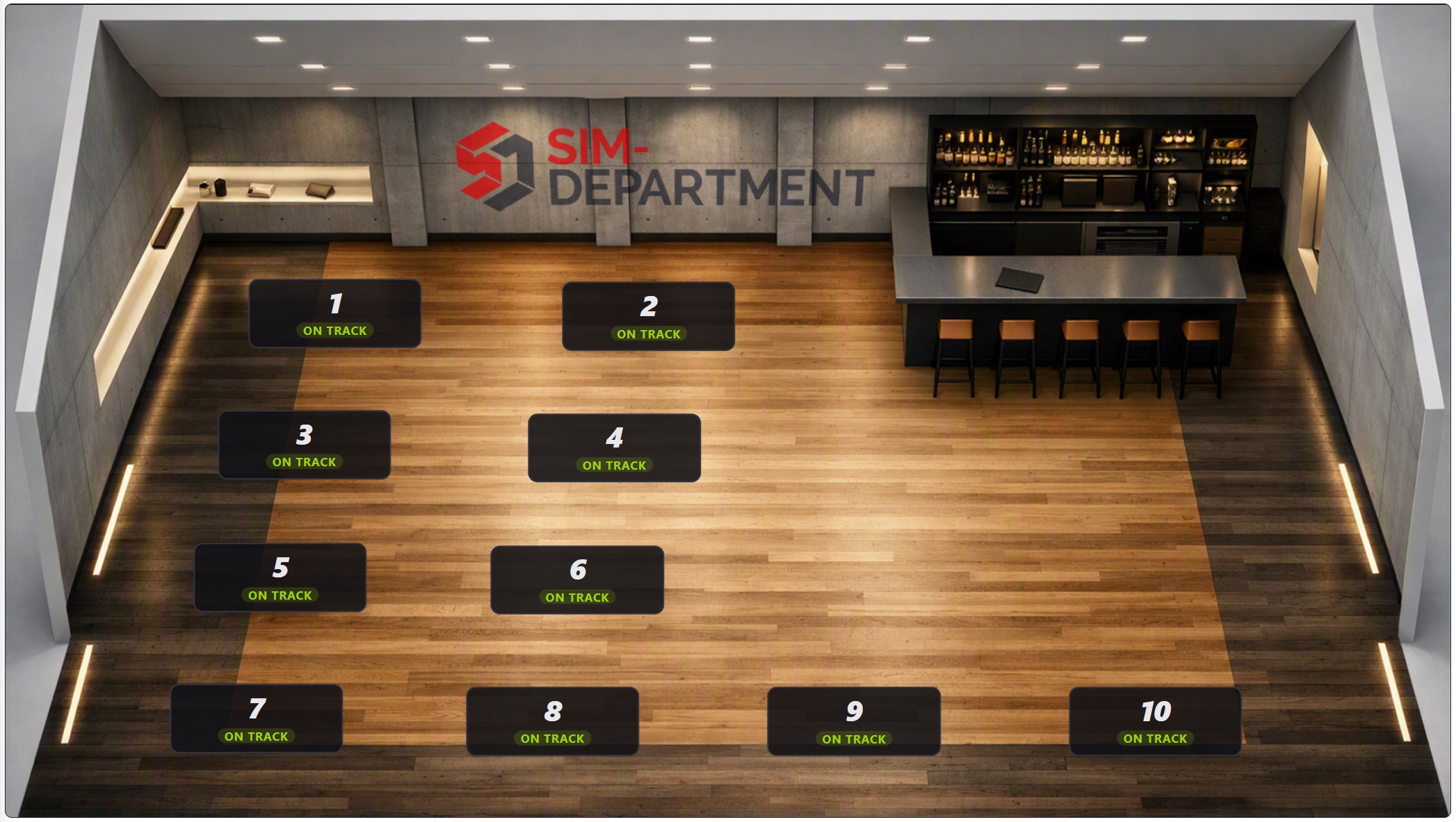 SD Management – Screenshot: Floorplan on screen